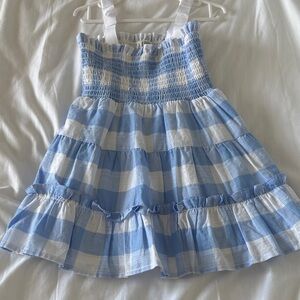 Janie and Jack Blue and White Gingham Dress